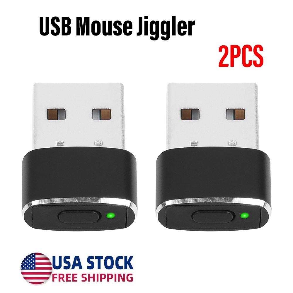 USB Mouse Jiggler Wiggler Mover Shaker Undetectable for Computer Laptop 2PCS