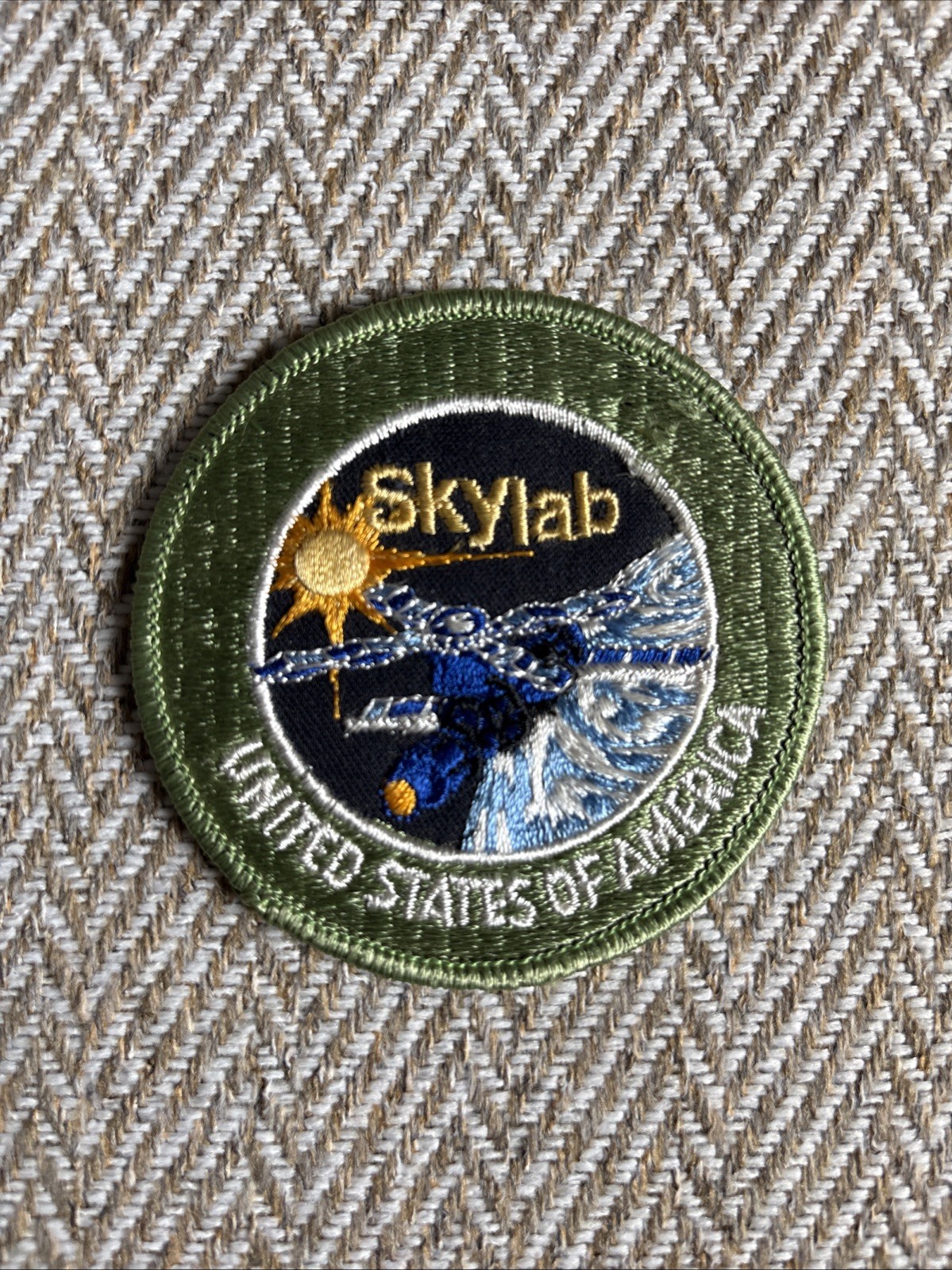NASA Skylab United States Of America Space Station Embroidered Patch Round Rare