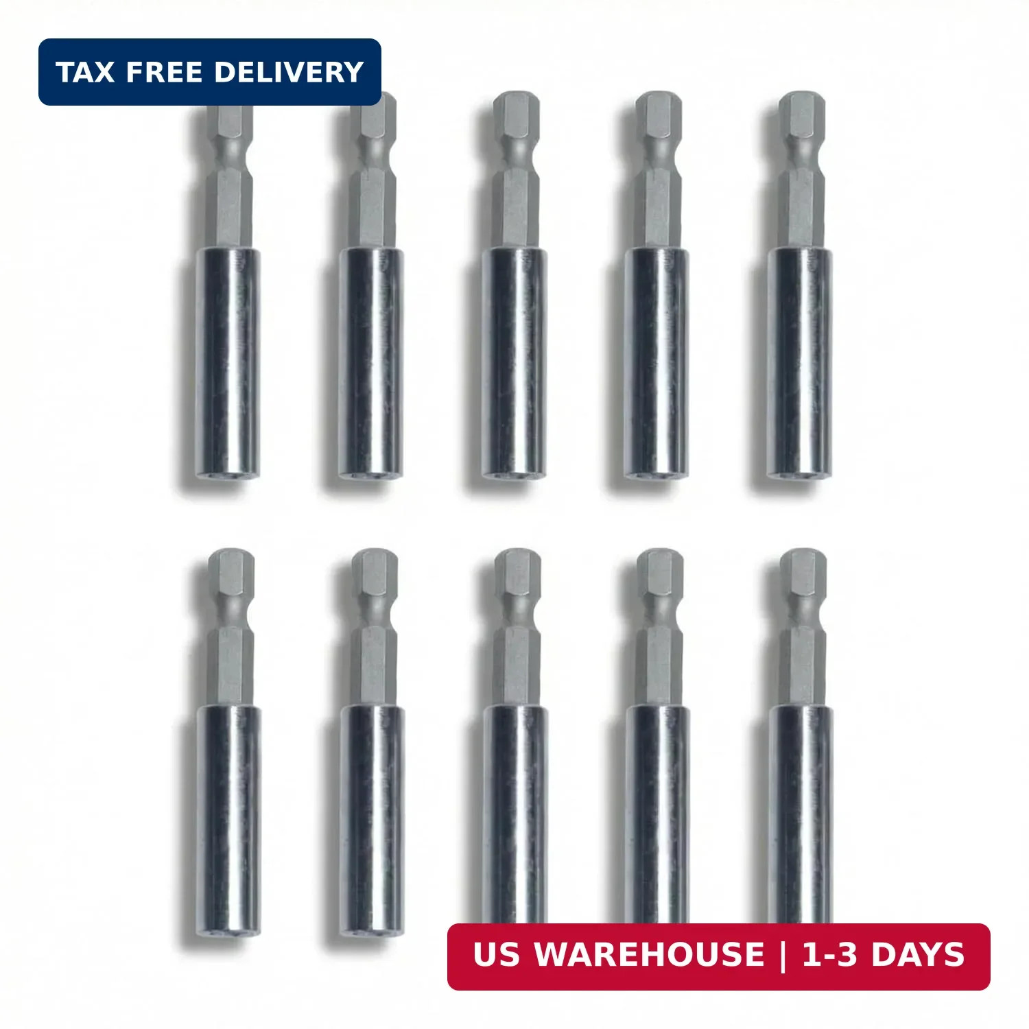 10 PCS 1/4" Strong Magnetic Extension Bit Holder, CR-V Steel Quick Change Hex Sh