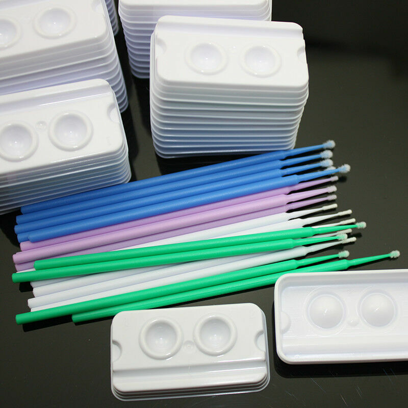4 Packs Dental Disposable Micro Applicators Micro Brushes L/M/S/XS 100 Pcs/pack