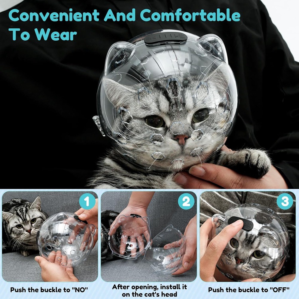 Muzzle for Grooming,Breathable Muzzle Helmet with 4 Silicone Shoes, 9043