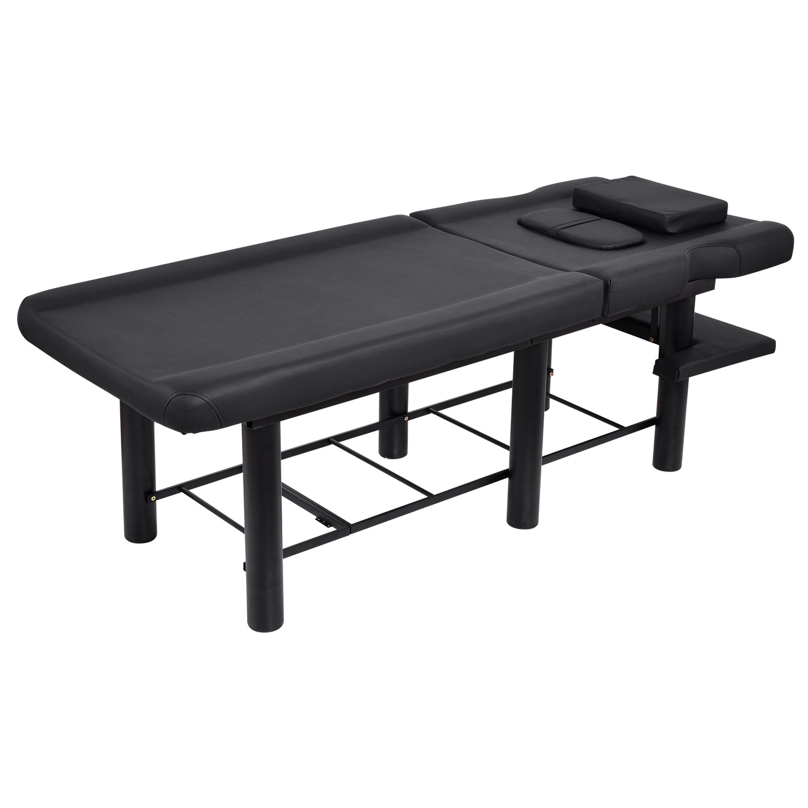 Stationary Massage Table w/ Backrest for Treatment Table Physical Therapy Table