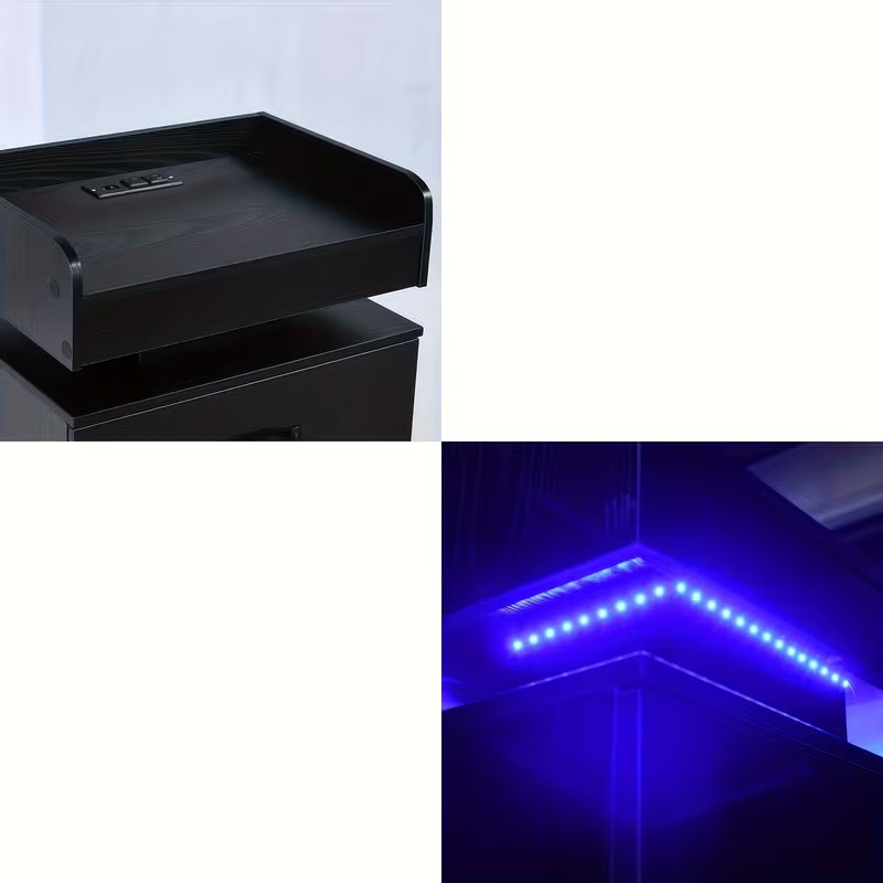 Black smart nighstand