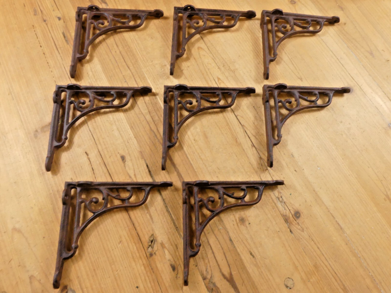 8 Antique Style Vine Shelf Brace Wall Bracket Cast Iron Corbel 6" X 6 1/2" Brace