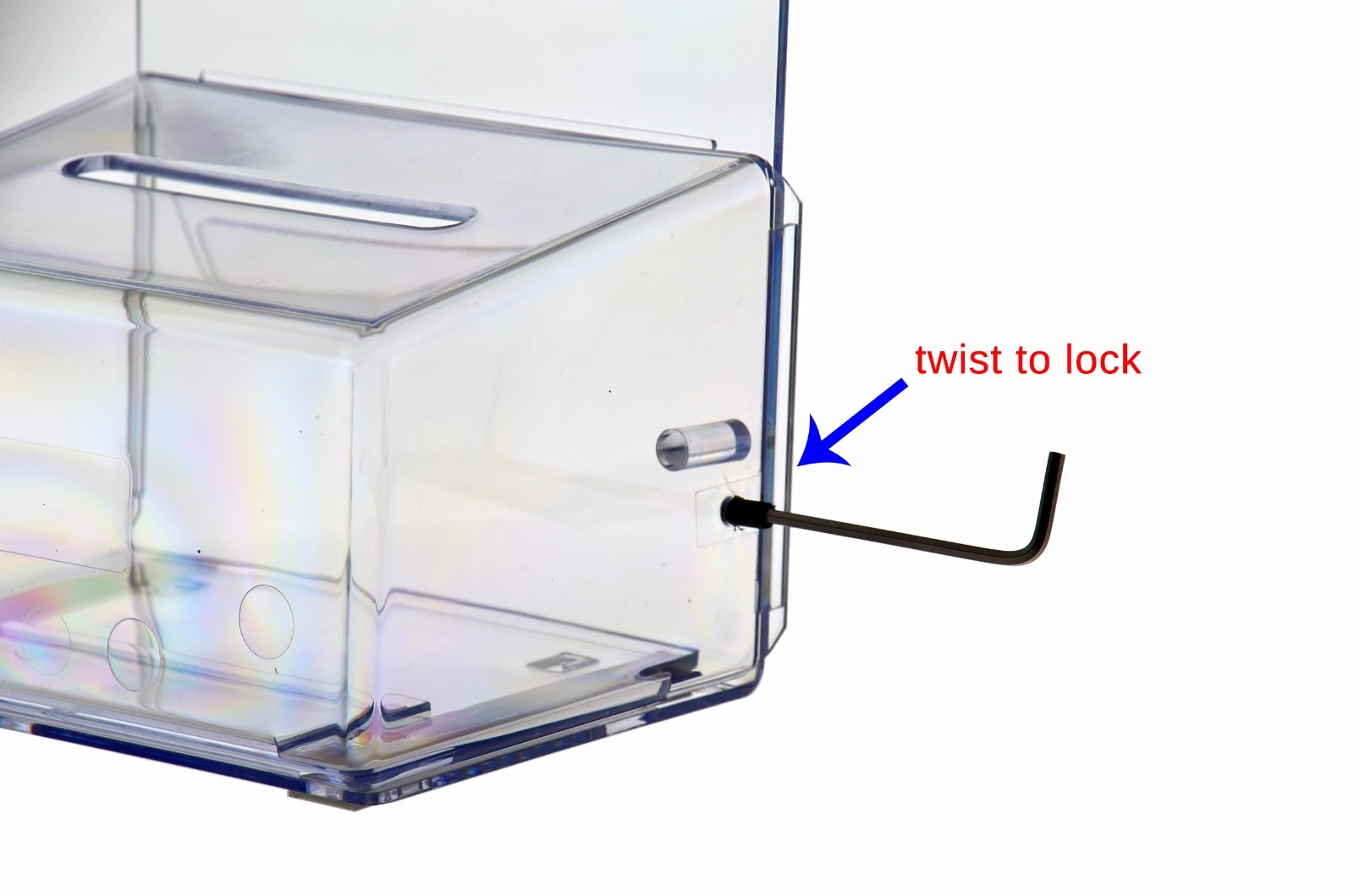5"W Small Locking Ballot Box with Sign Holder