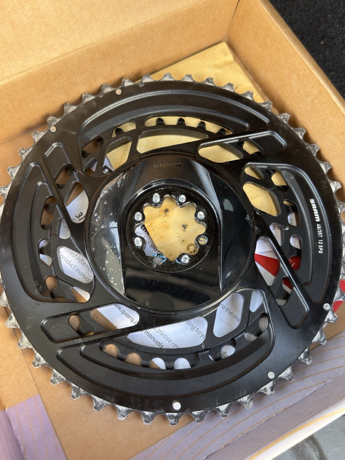 SRAM Force 2x Chainring - 48/35t 2x12-Speed 8-Bolt Direct Mount Black - Used
