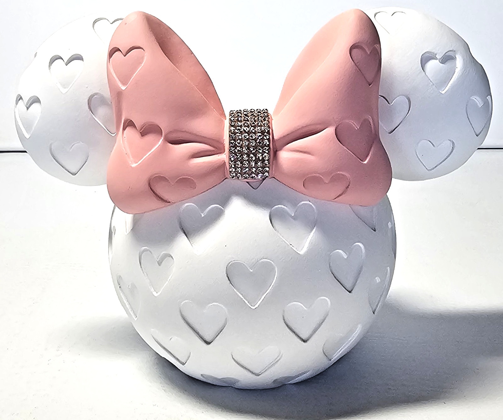 Disney White Heart Minnie Mouse Makeup Tumbler Jay Franco & Sons Rhinestone