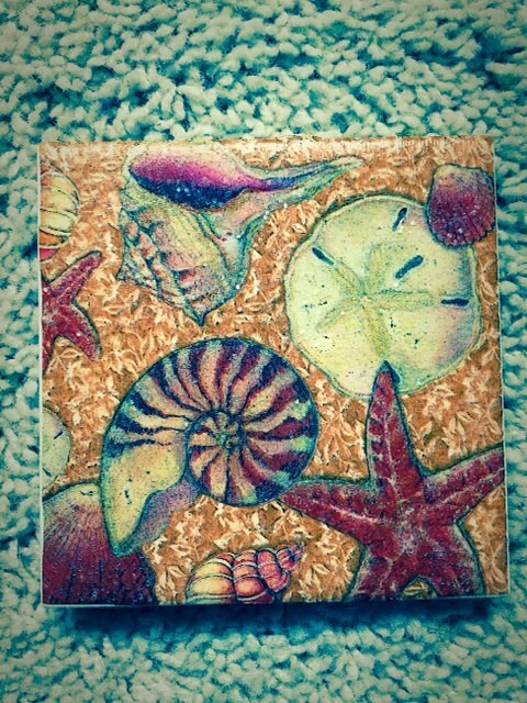 Seashore Treasures Ceramic Tile Coasters (set of 4)