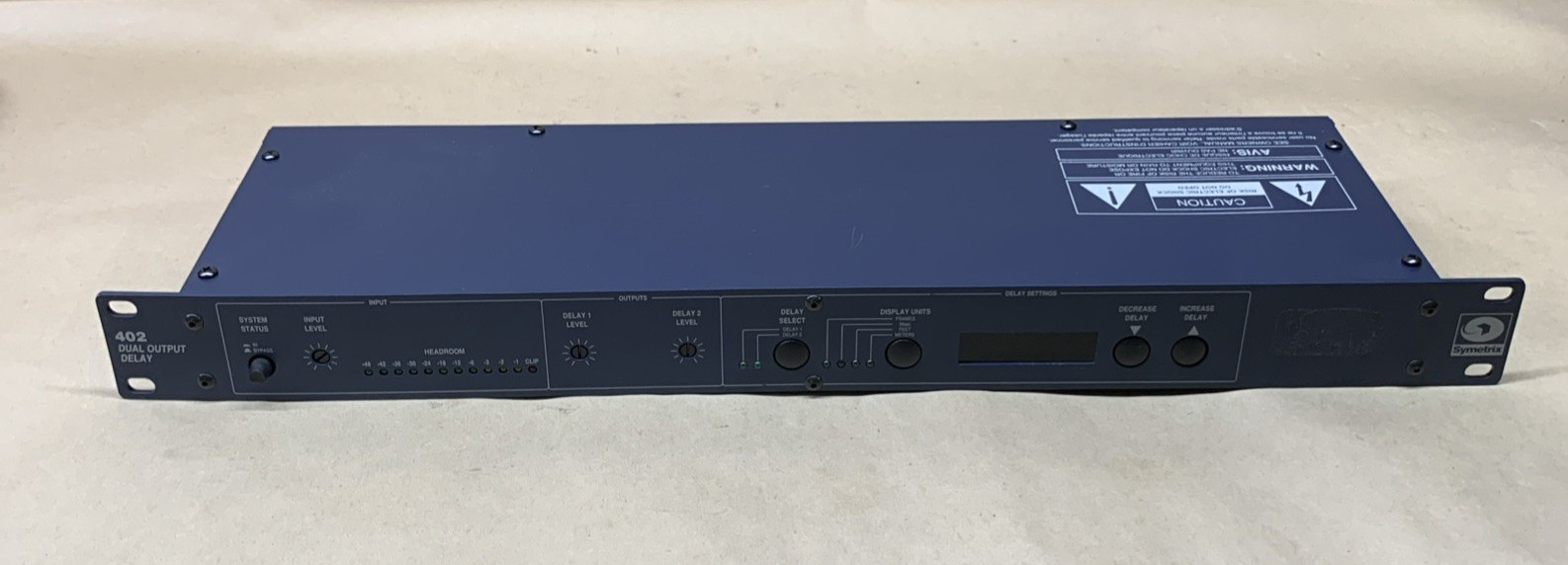 Symetrix 402 Dual Output Audio Delay With Power Cable - TESTED WORKING