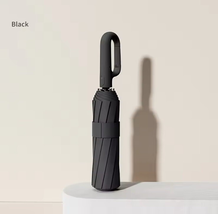 Heavy Duty Windproof Umbrella with Safety Reflective Ring Buckle