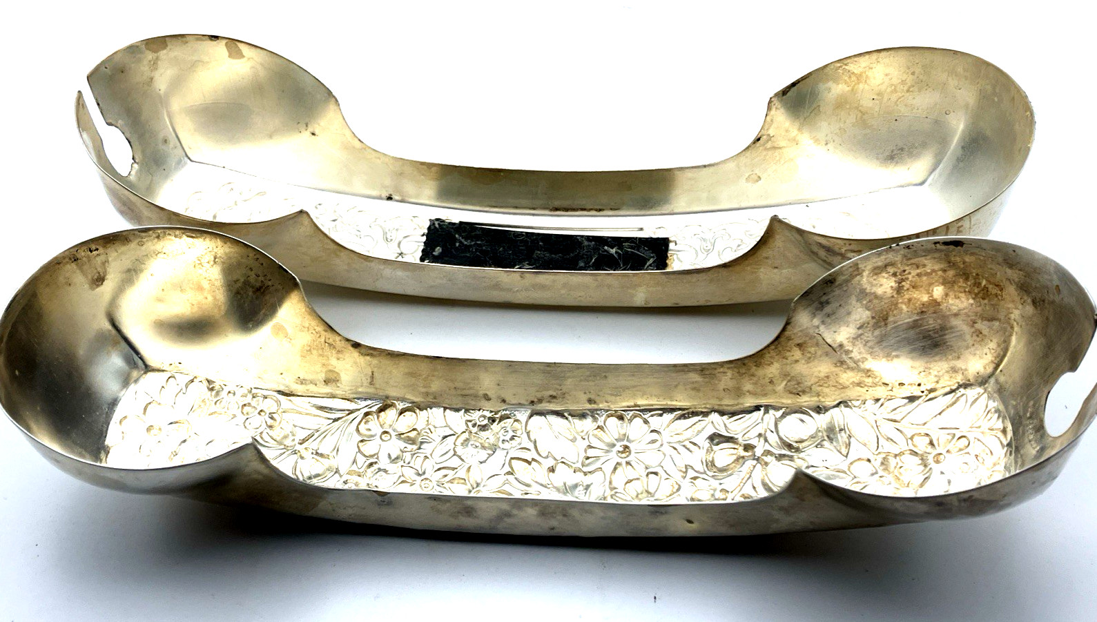 Vintage 1960's 2- Gorham Silver Plate Engraved Phone Handset Covers