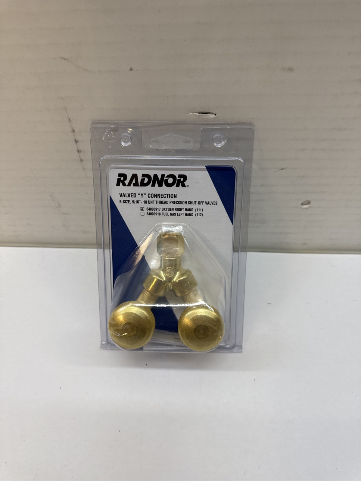 RANDOR 64003917(111) "Y" CONNECTION B-SIZE 9/16"-18 UNF THREAD PRECISION VALVE
