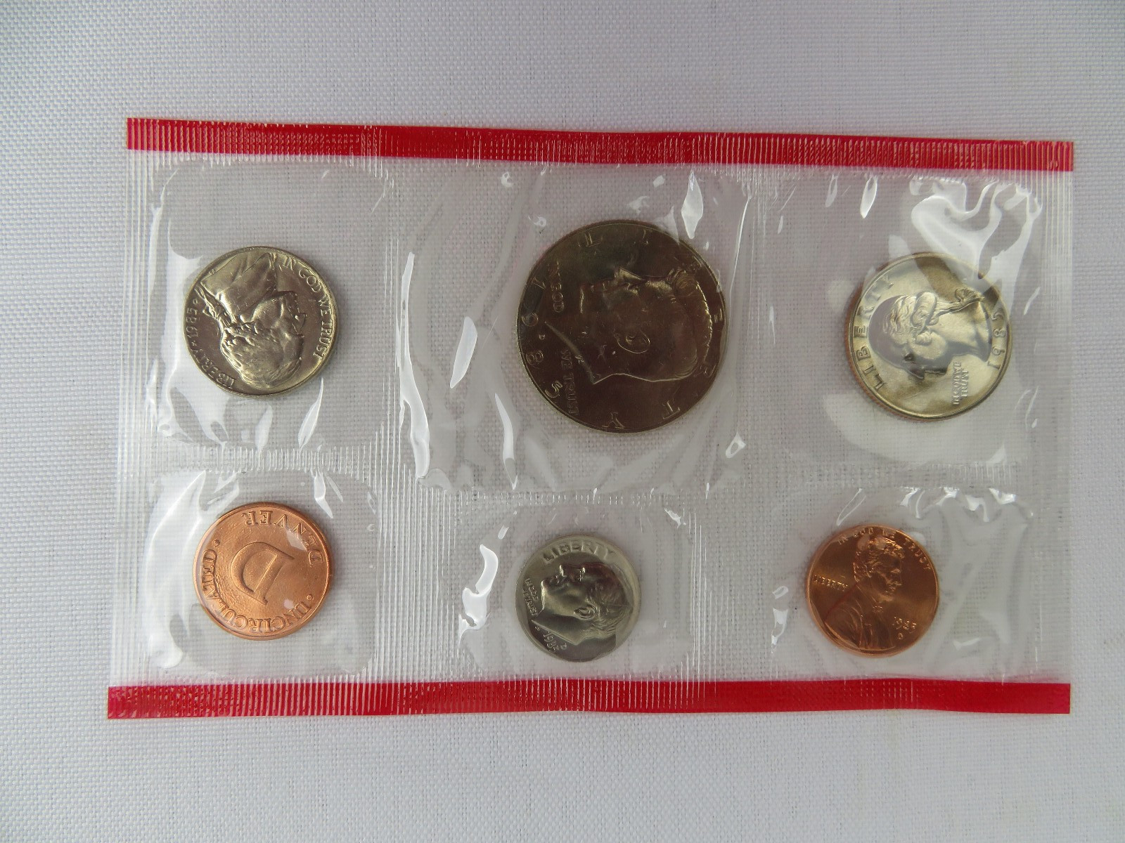 1985 Uncirculated D 6 Coins in Sets