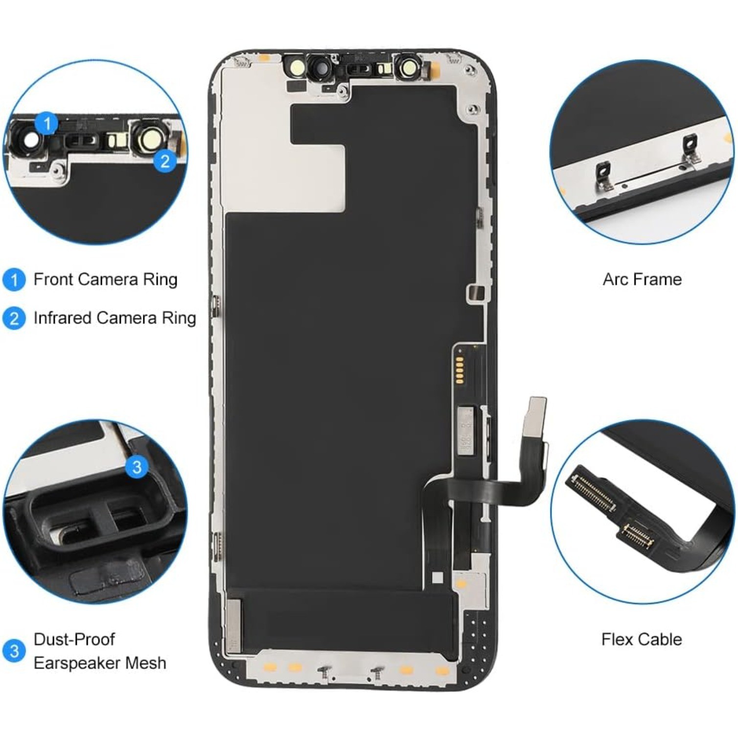 6.1 inch 3D Touch Screen Replacement with Repair Tools for iPhone 12/12 Pro