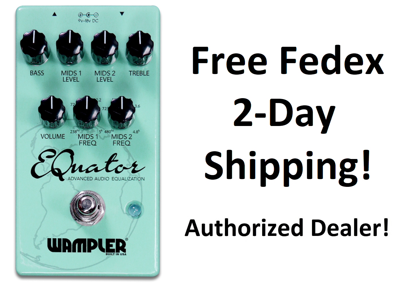 New Wampler EQuator Advanced Audio Equalizer Guitar Effects Pedal