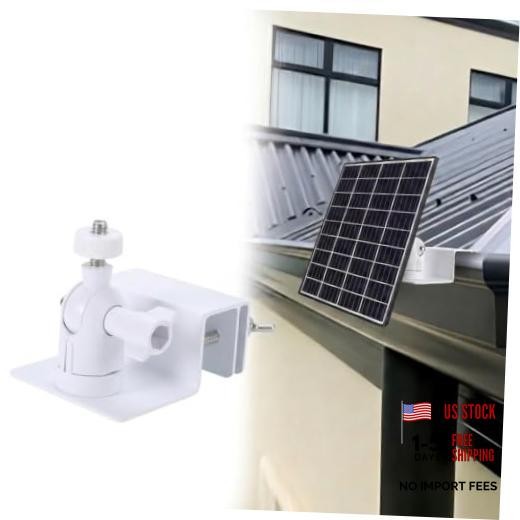 Universal Solar Panel Gutter Mount for Ring Arlo Eufy Wyze Reolink Solar White