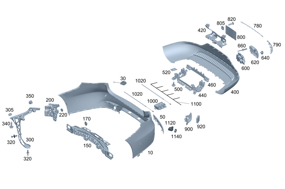 Genuine Mercedes-Benz Bumper Holder 295-885-96-01
