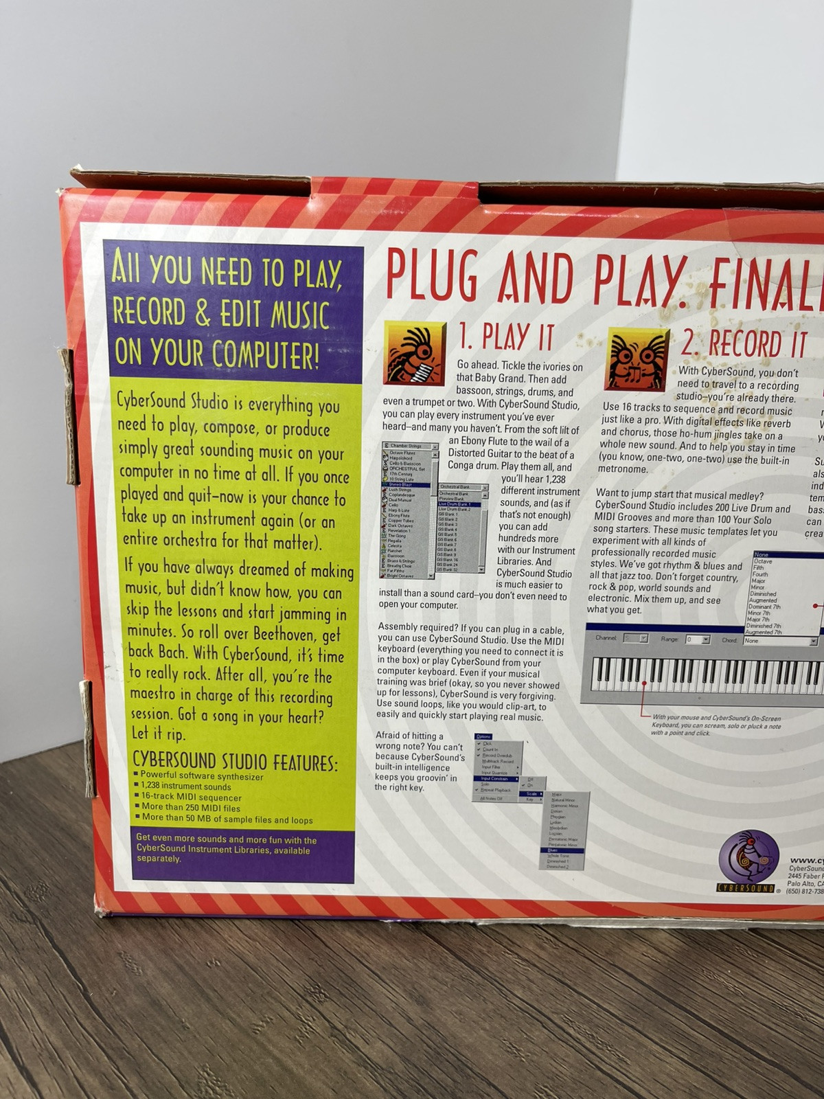 CyberSound Studio Music Maker 3.0 Midi Keyboard System - New Open Box