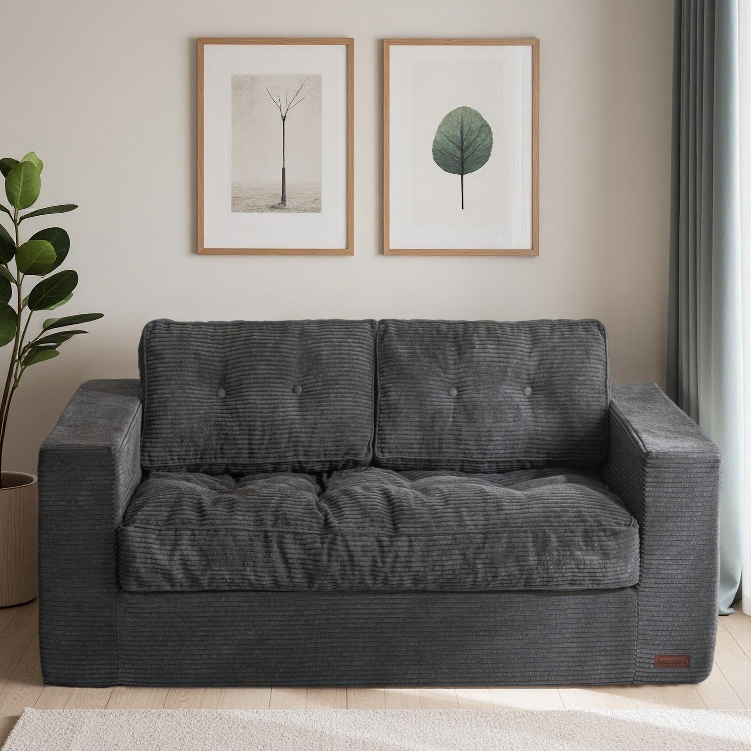 MAXYOYO Bean Bag Chair Sofa,Giant Boneless Couch with Tufted Cushion & Backrest