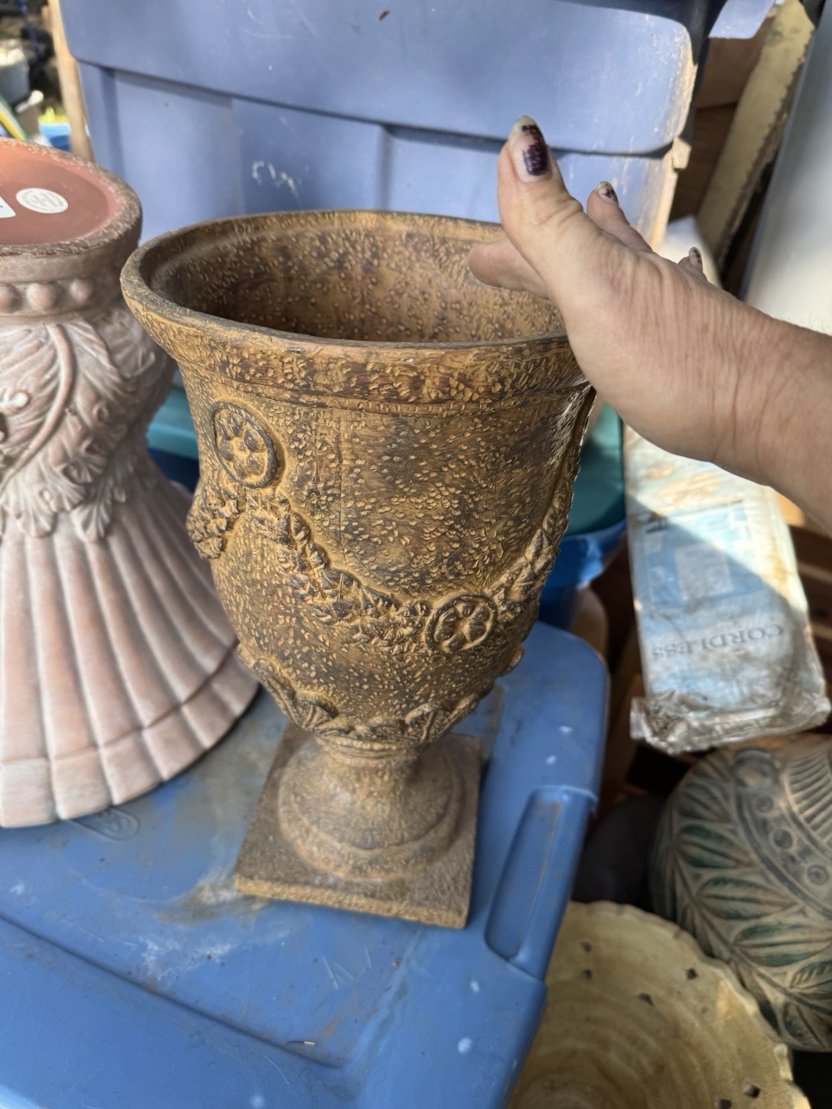 Vintage Clay In Planter