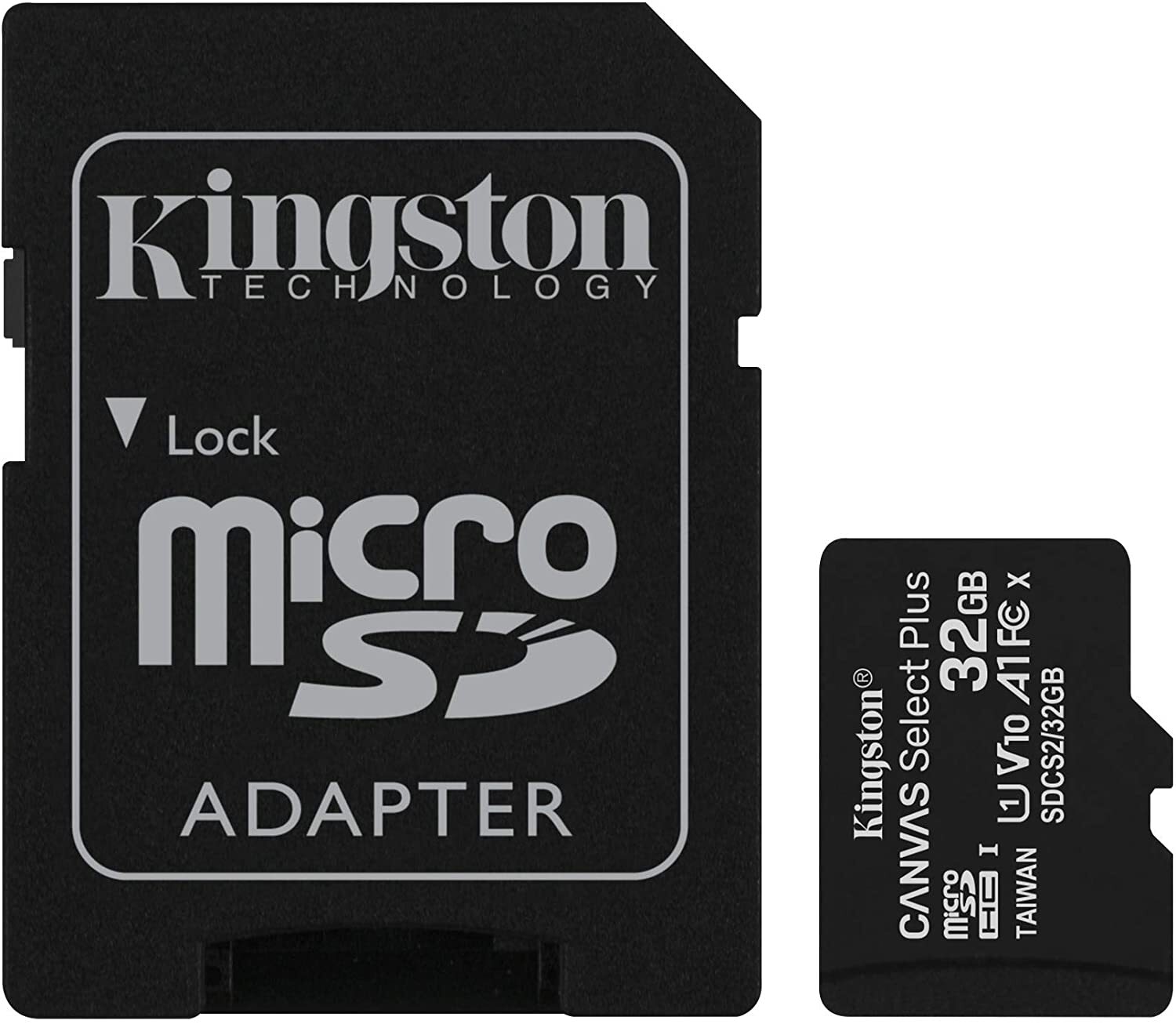Micro SD Card Micro Secure Digital 32GB Class 10 + Kingston KINGSTON Adapter