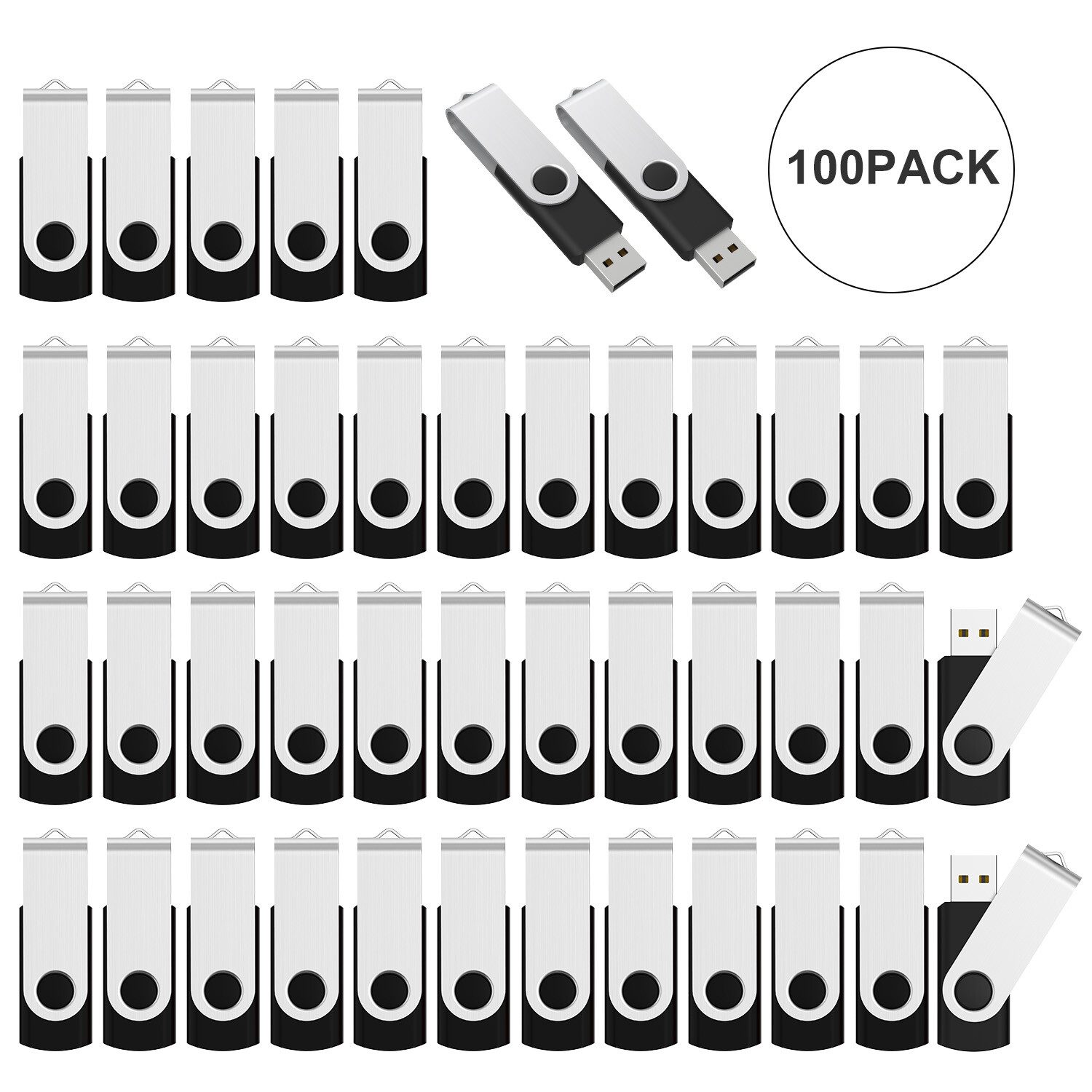 LOT 10/100x 2GB 4GB 8GB 16GB 32GB 64G Metal Anti-skid USB2.0 Flash Drive Memory
