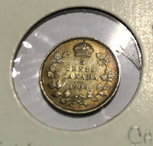 Canada 5c Silver 1904       High Circ Grade
