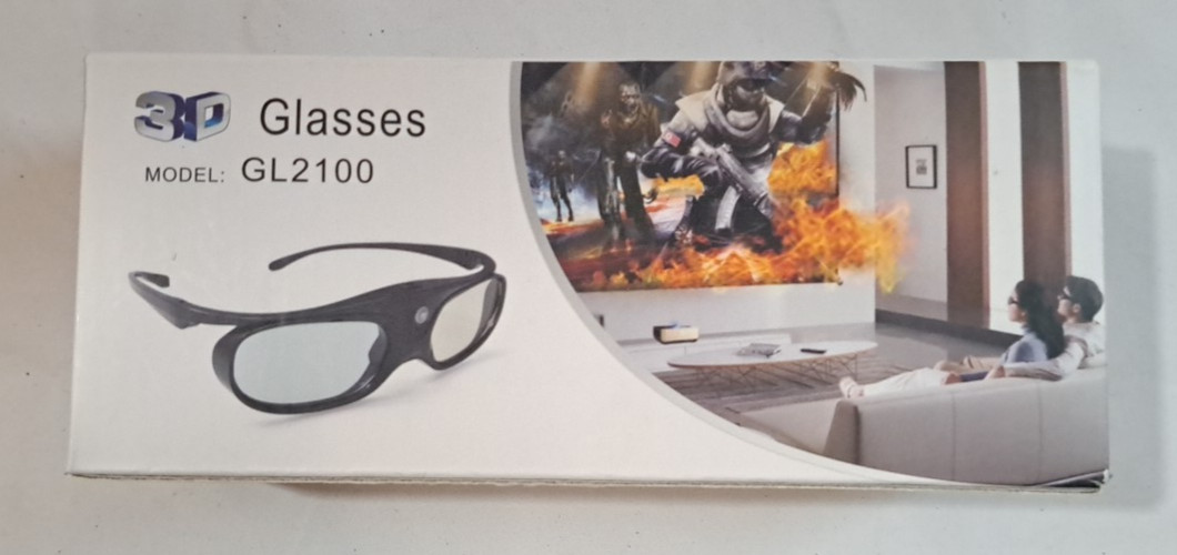 3D Glasses GL2100 Black with 3D Visuals for Enhanced Viewing Experience