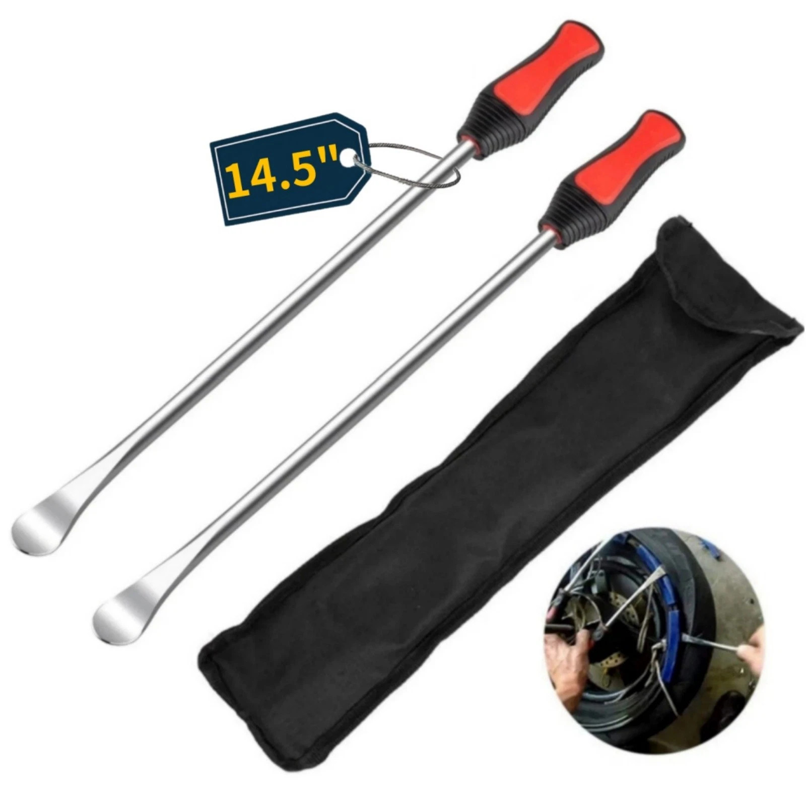 2pcs Tire Mount Demount Iron Tire Changing Removal Tire Bar Auto Repair Tool USA