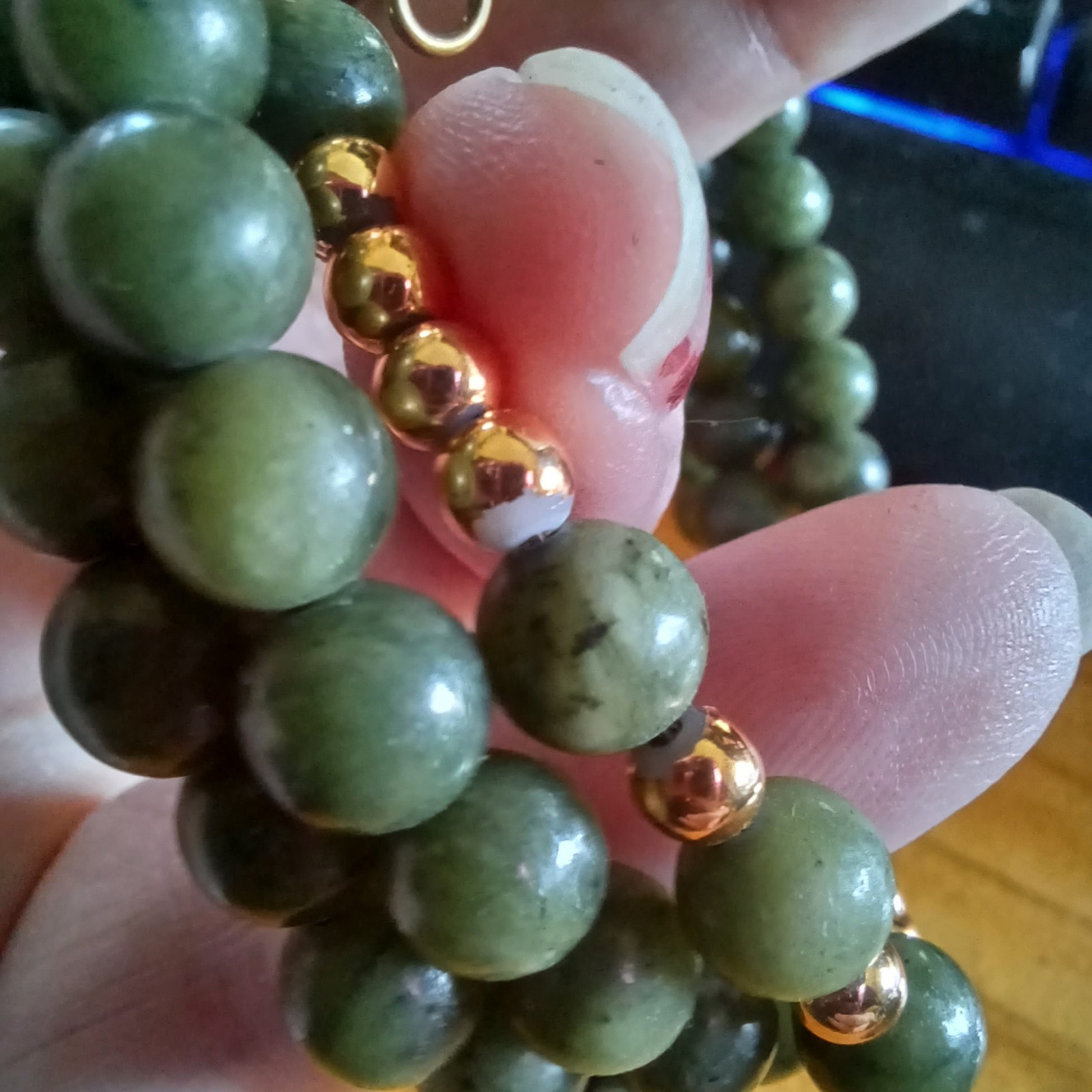 Prehnite Wire Wrap Bracelet