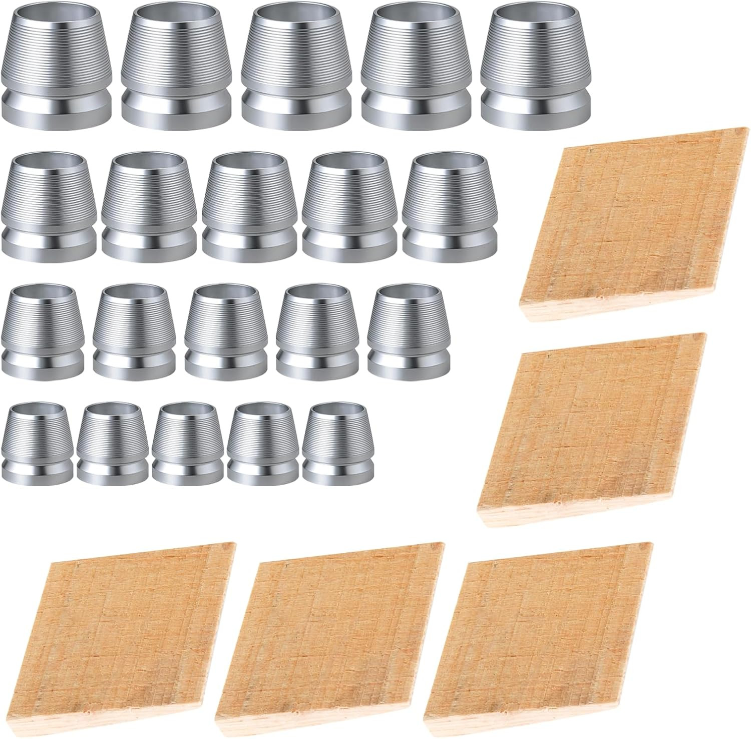 25 Pcs Safety round Handle Wedges Wooden Wedges Axe Hand Metal Wedge Hammer Hand