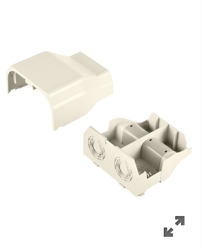 Panduit T70EEIW Power Rated Raceway Entrance End Fitting, Off White
