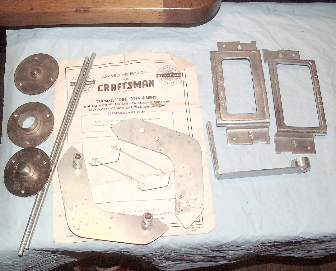 🚨 CRAFTSMAN 🚨 Router Trammel Point Attachment + Butt Hinge Templates