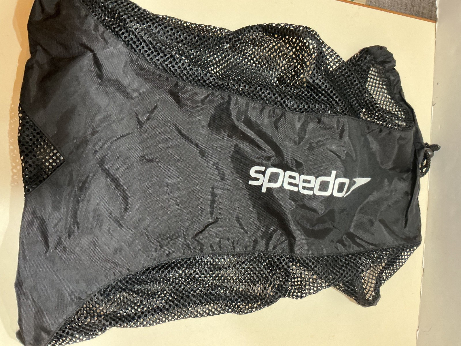 Speedo Equipment Bag 24”x 17" Soft Mesh Shoulder Straps Black Carry Swim Gear