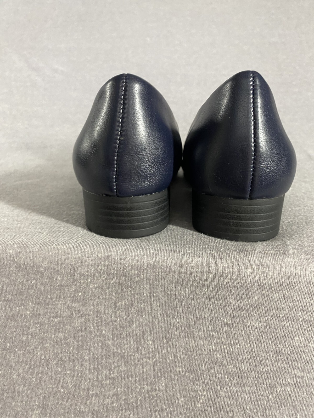NEW Easy Street Shoes Aba Slip On Loafers Navy Stretch Womens 7.5W Super Flex