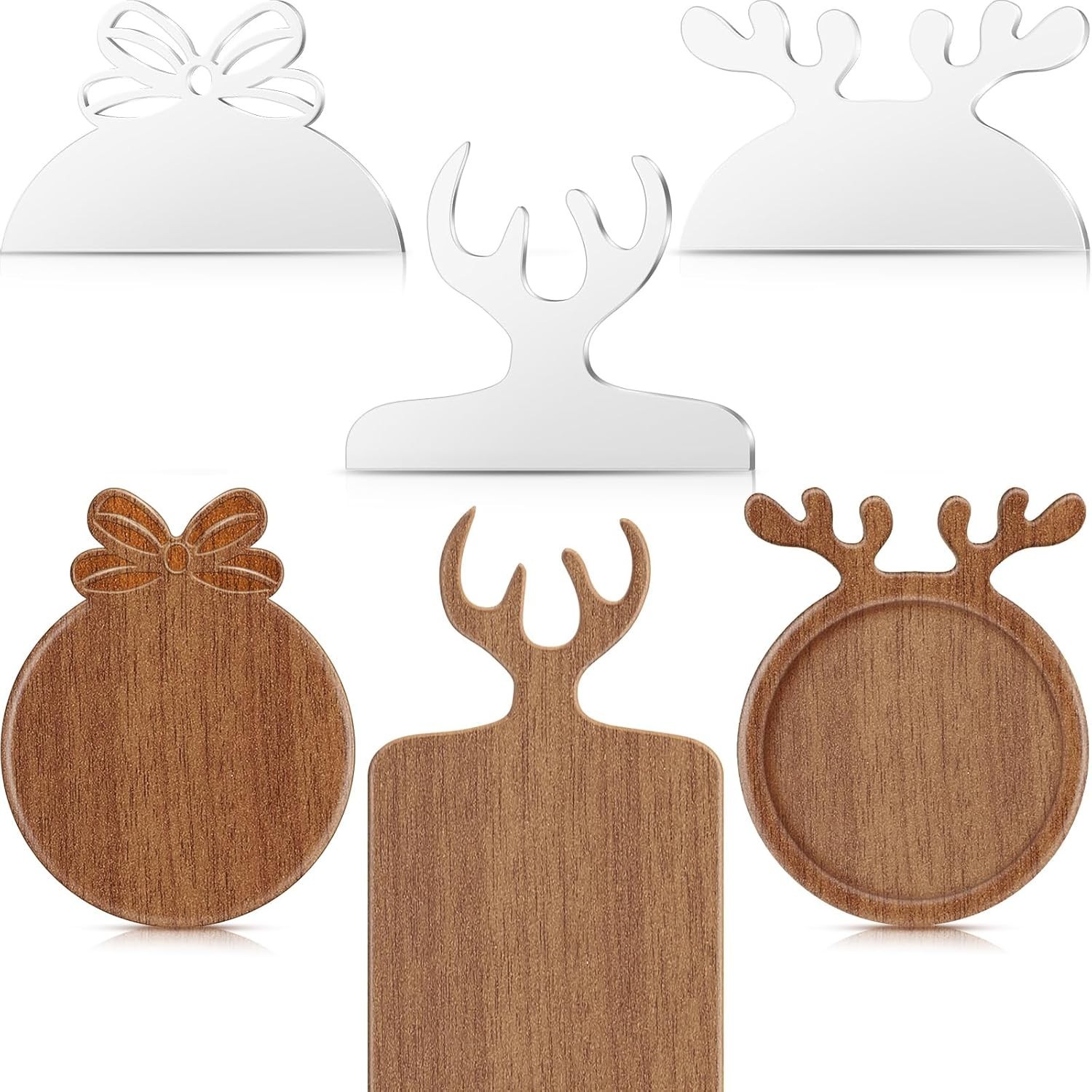 Maitys 3PCS Router Templates for Woodworking Large Charcuterie Board Elk Style