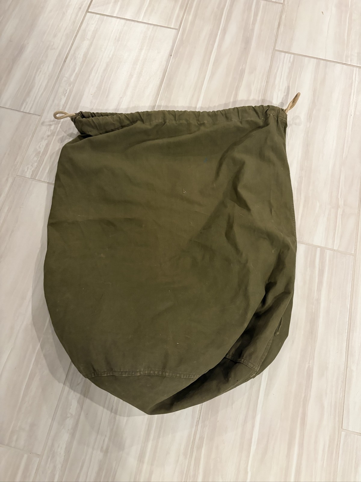 US Army OD Green Barracks Bag Drawstring Duffel Canvas