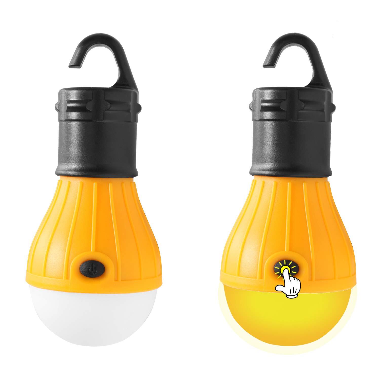 Sleep Aid Camping Light Bulbs Soft Amber Yellow Color Bug Resistent Portable Han