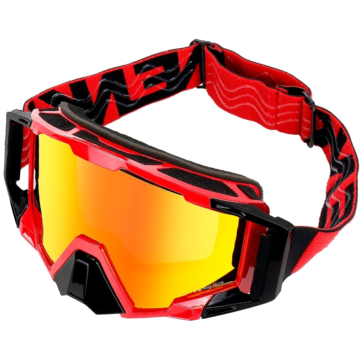 Motocross Goggles with Nose Cover - MX & ATV Off Road Dirtbike Goggles for Un...