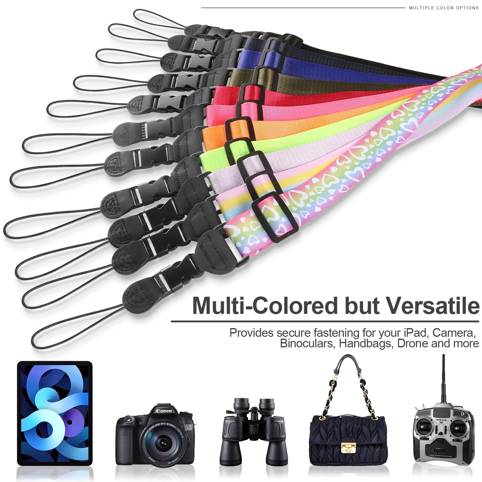 Universal Shoulder Strap, Neoprene Padded Bag Strap with Double Adjustable Bu...