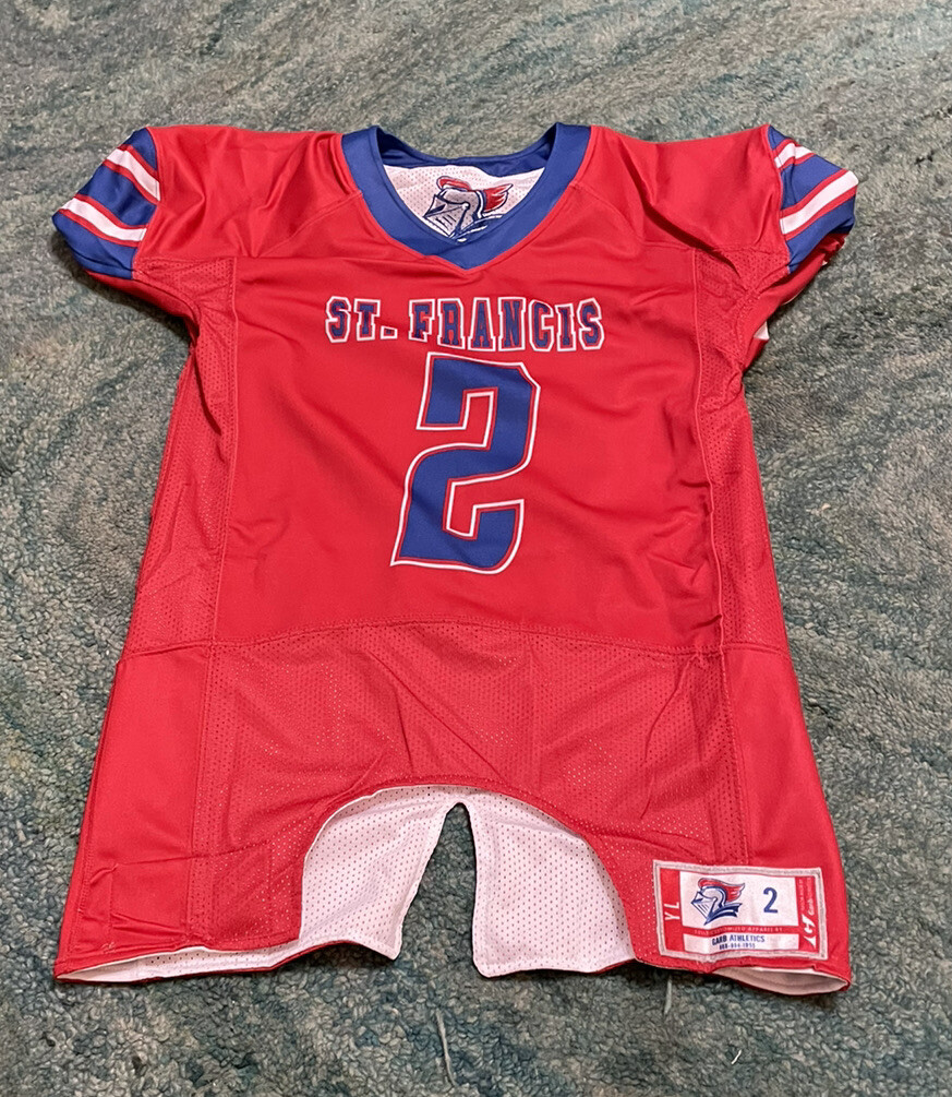 GARB ATHLETICS Youth ST. FRANCES Football Reversible Jersey Sz. YL #2 NEW