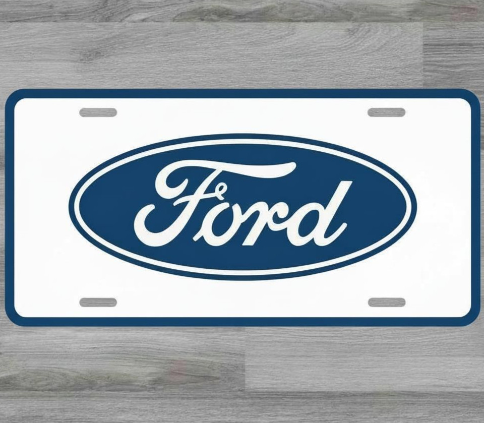 Ford 6 x 12 Novelty  Aluminum License Plate Made In USA New!