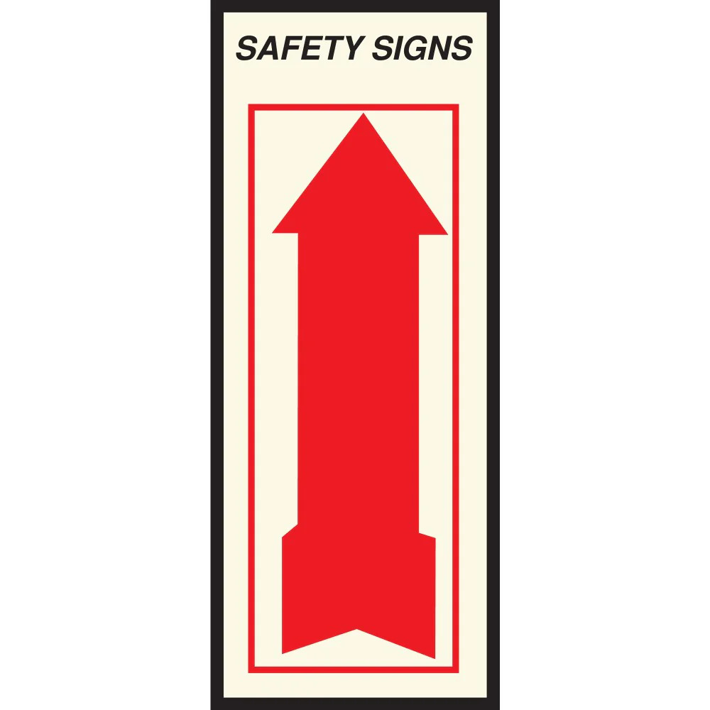 Hy-Ko™ Phosphorescent Vinyl Arrow Sign 4" x 10" (10 pcs.)