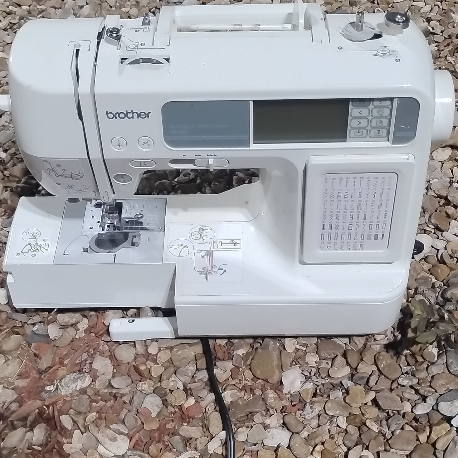 Brother HE-240 Computerized Sewing/Embroidery Machine,free Arm fully functional