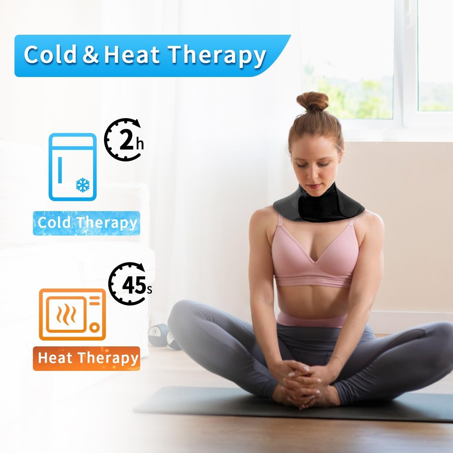 Neck Ice Pack Wrap, Reusable Gel Ice for Neck Shoulders, Cold Compress pack 1
