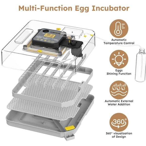 30 Egg Incubator with Humidity Display, Egg Candler