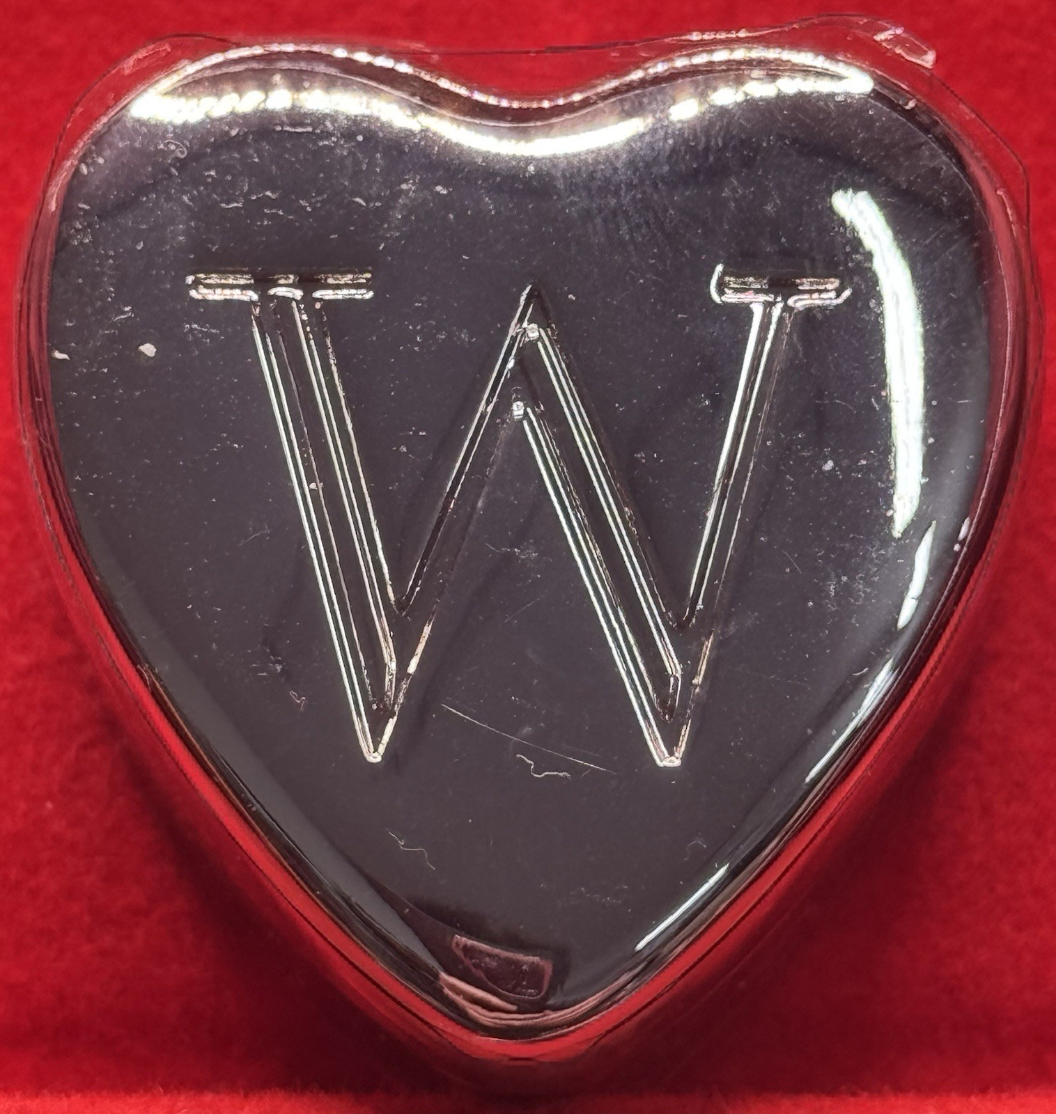W Ganz Heart Trinket Box Velvet Lined 1.5” NIB Early 2000’s
