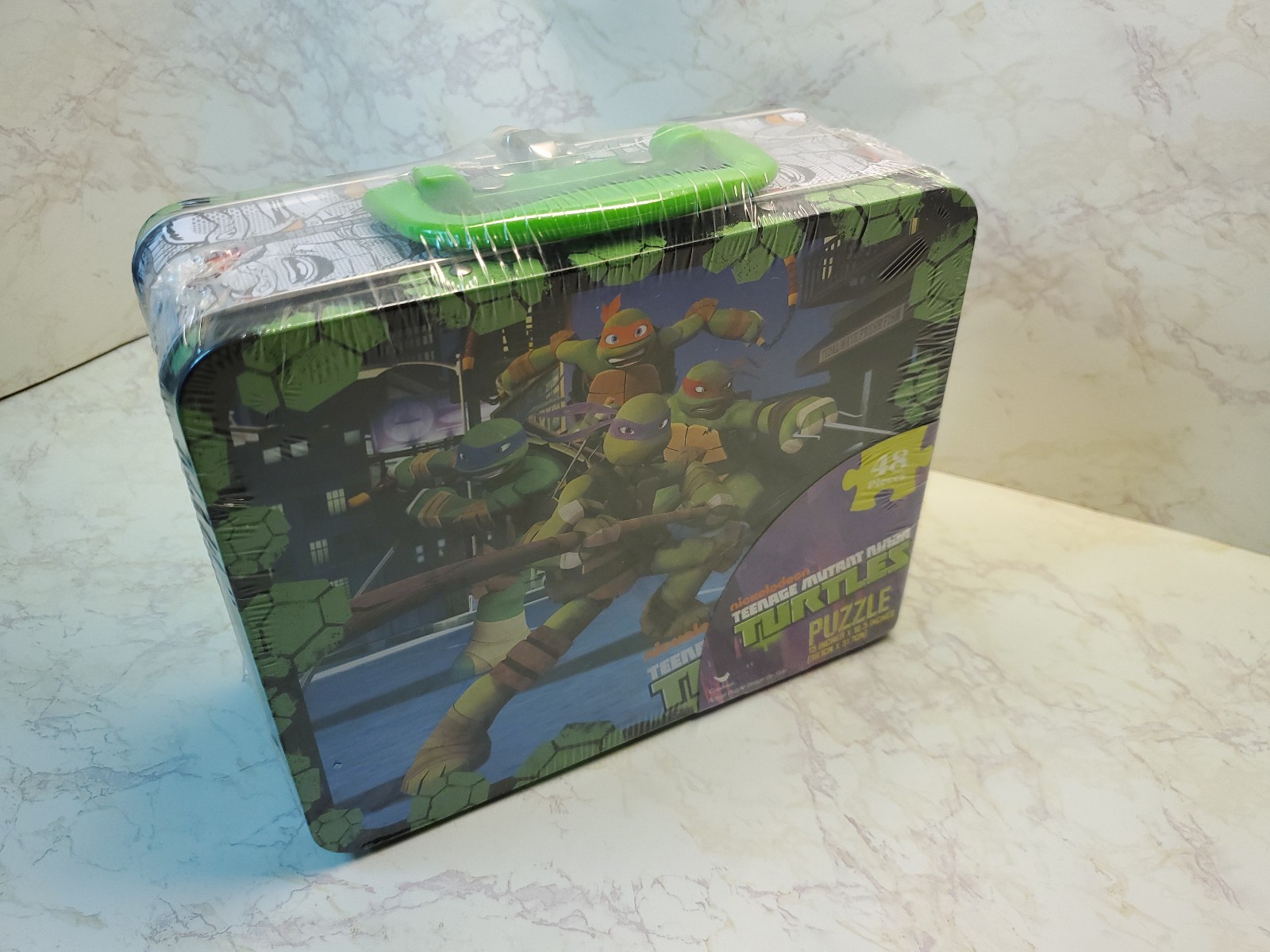 Teenage Mutant Ninja Turtles Lunchbox with 48 Pc Puzzle Cartoon TMNT New