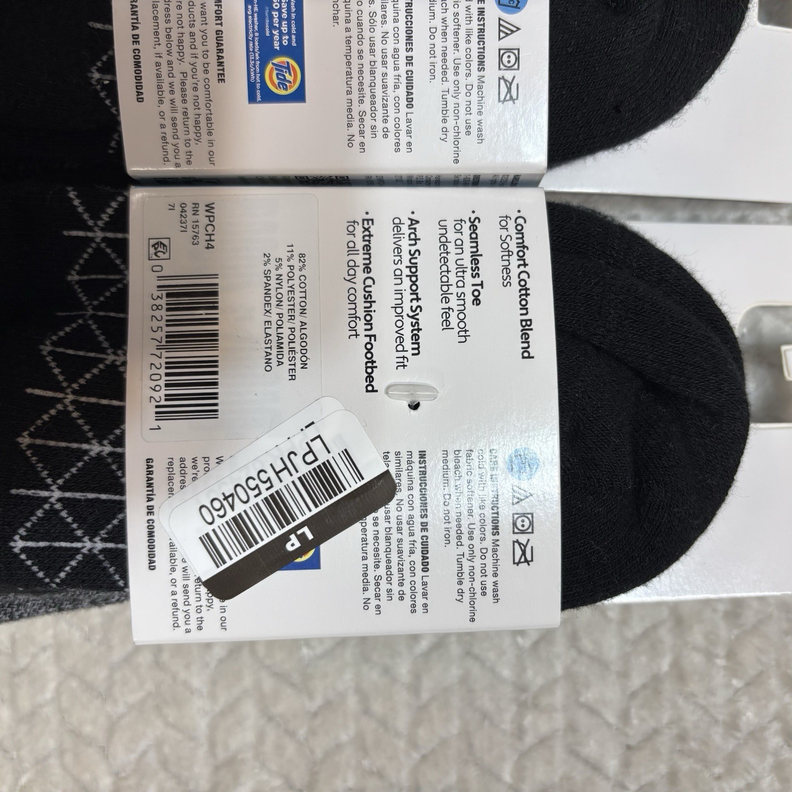 Women’s Hanes Absolute Active No Show Tab Socks 8pr Size 5-9 Multicolor