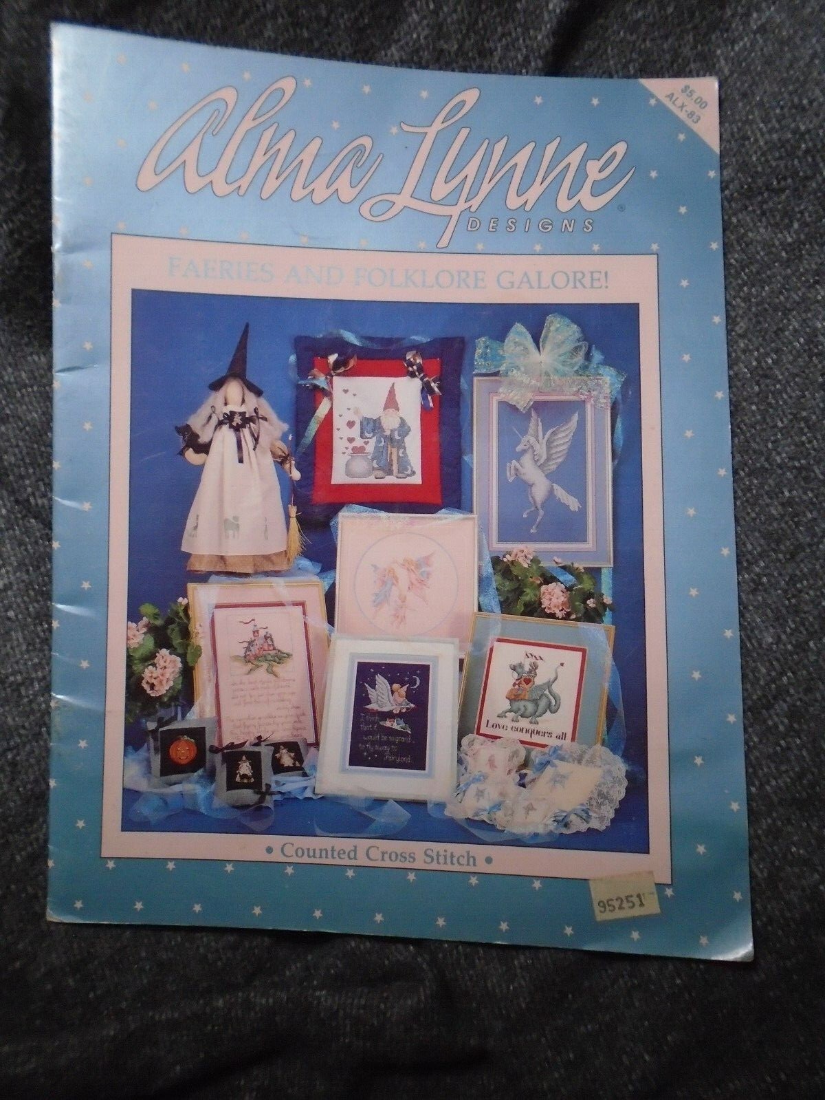 CROSS STITCH Booklet leaflet ~ Alma lynn ~ Faeries, witches,castle. wizards